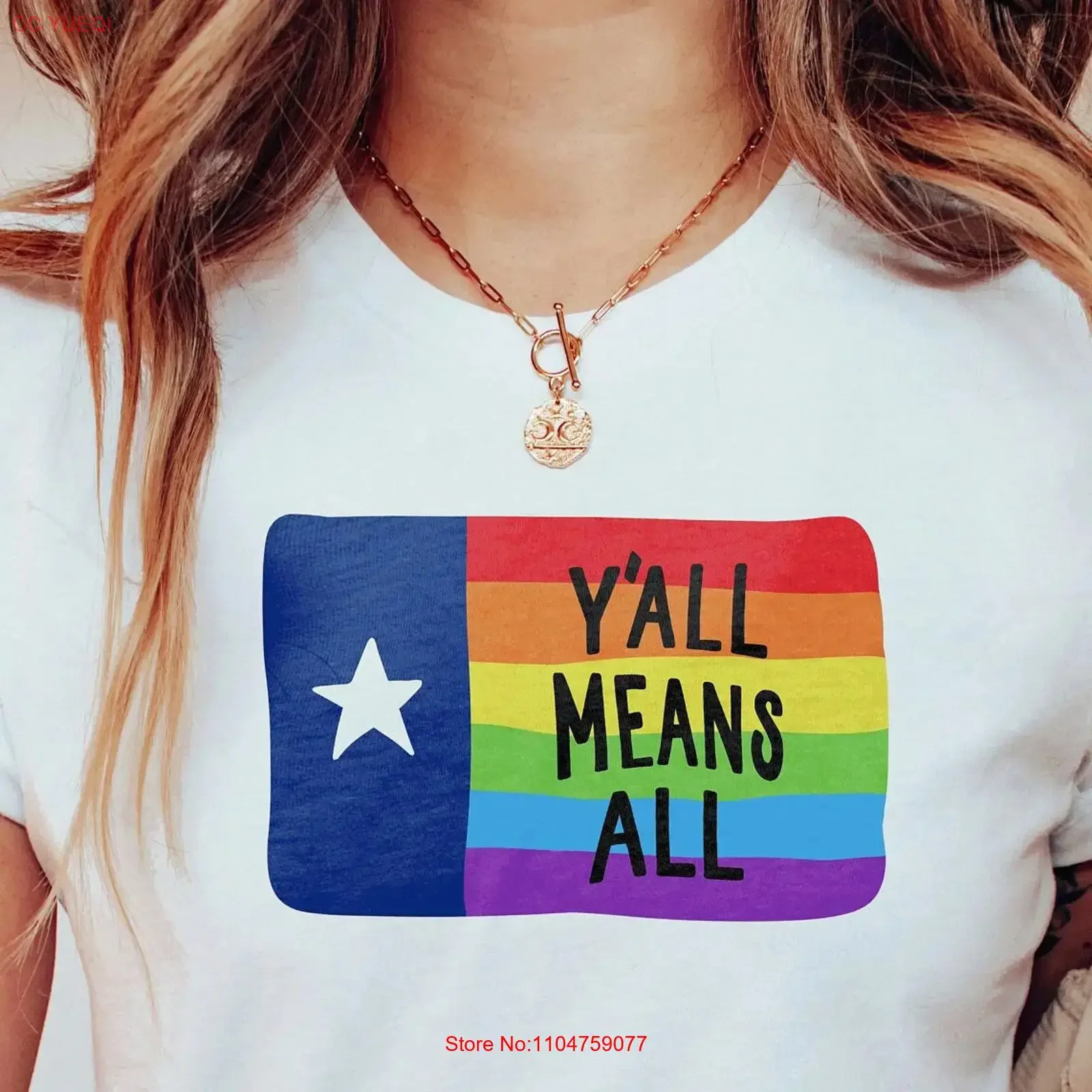 Yall Means Texas T Shirt Queer LGBTQ Pride Lesbian Bisexual Gay Bi vintage Washed Stretched Breathable Casual fashion Versatile