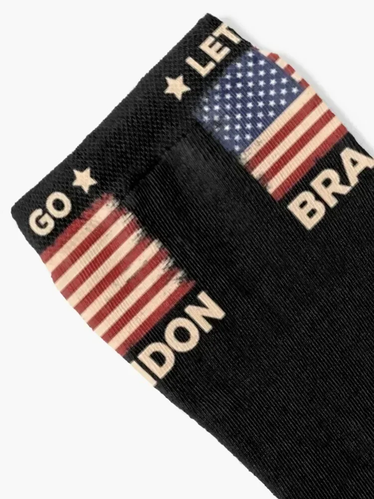 Let's Go Brandon Vintage American Grunge Flag Socks Non-slip golf cartoon christmas gifts Ladies Socks Men's