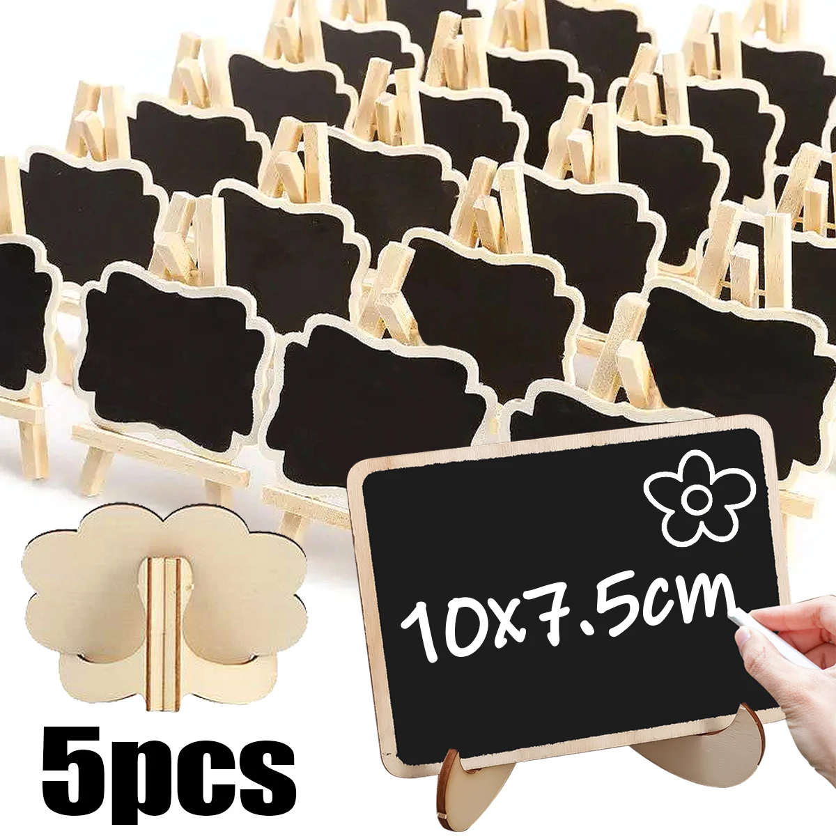 5/3/1 قطعة رسالة السبورة شعبية صغيرة السبورة علامات خشبية رسالة مناسبة للحفلات الاستقبال استحمام الطفل عشاء #1