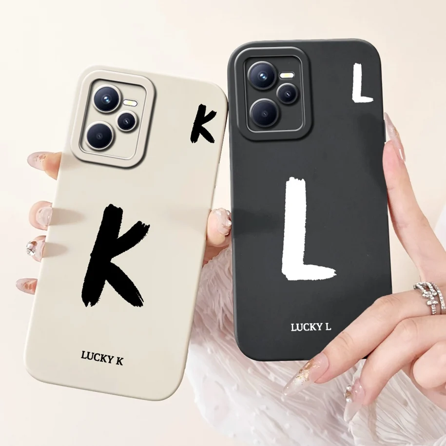 Чехол для Realme C35 RMX3511 C 35, роскошный чехол с буквами имени A Z, мягкие силиконовые чехлы для телефонов для Realme Narzo 50A Prime RMX3516 Capa
