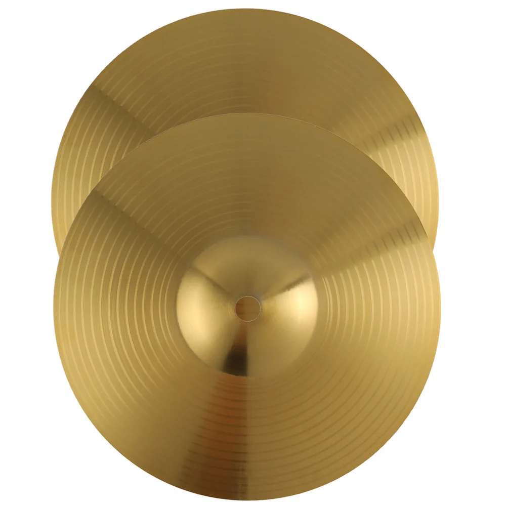 

2 Pcs Cymbals Practice Jazz Drum Crash Electronic Supplies Brass Musical Instrument
