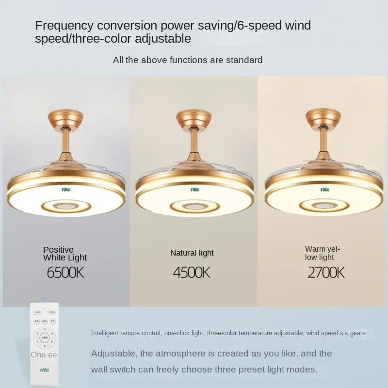 Fan Lamp Ceiling Lighting Bedroom Dining Room Energy Saving Integrated Ceiling Fans Blower Living Room Decoration Appliances