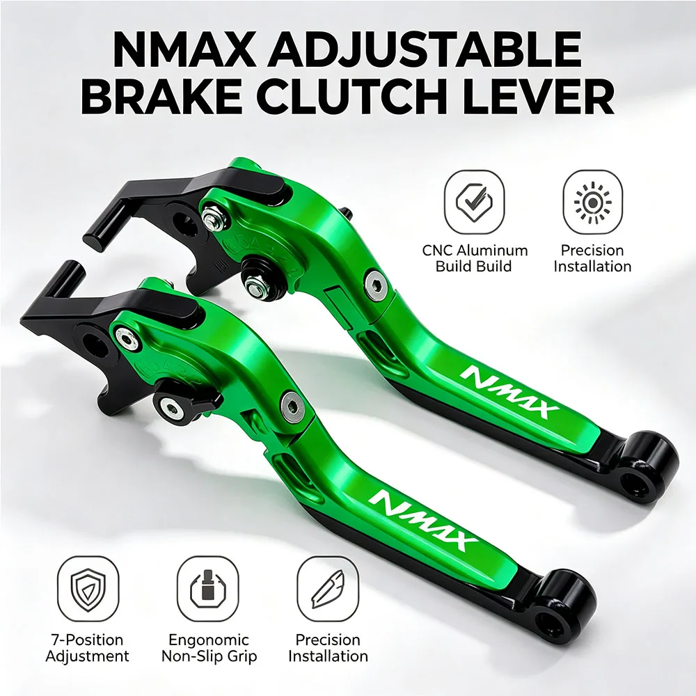 For Yamaha NMAX 160/155/125 2015-2026 Motorcycle Accessories Brake Clutch Levers CNC Aluminum Adjustable Folding Set Kit