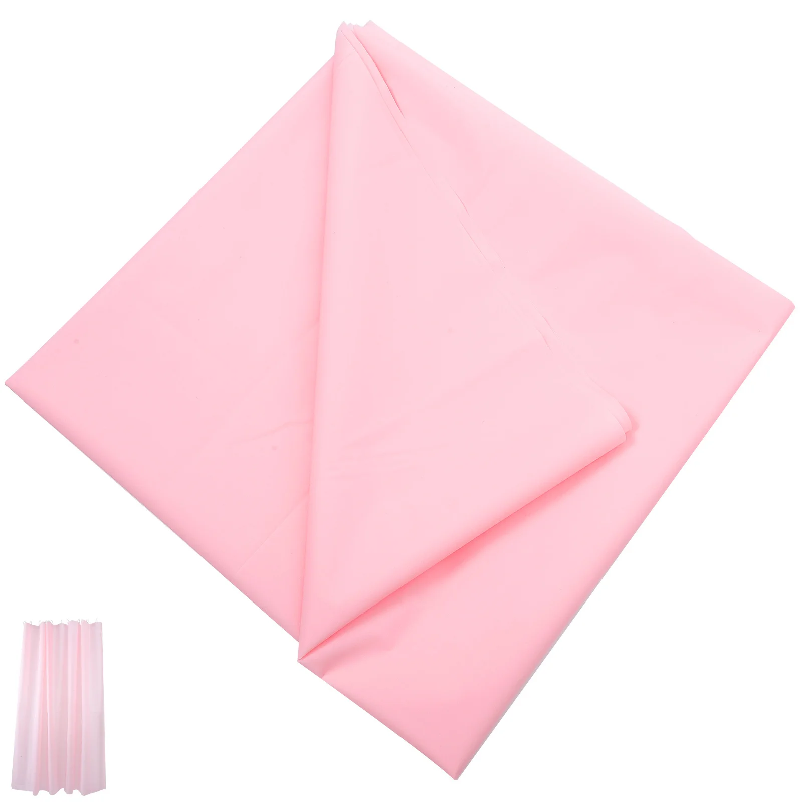 

Solid Color Thickened Peva Shower Curtain Waterproof Bathroom Bath Curtain with Hooks Water Resistant Large Size