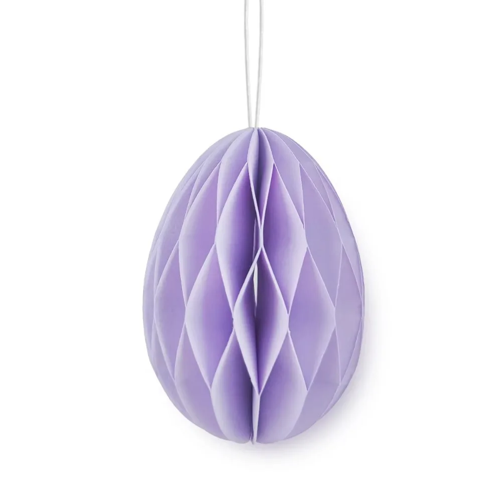 

4pcs Cute Easter Egg Honeycomb Ball Pendant Paper Handmade Egg Honeycomb Hanging Lantern Festive DIY Colored Eggs Ornament