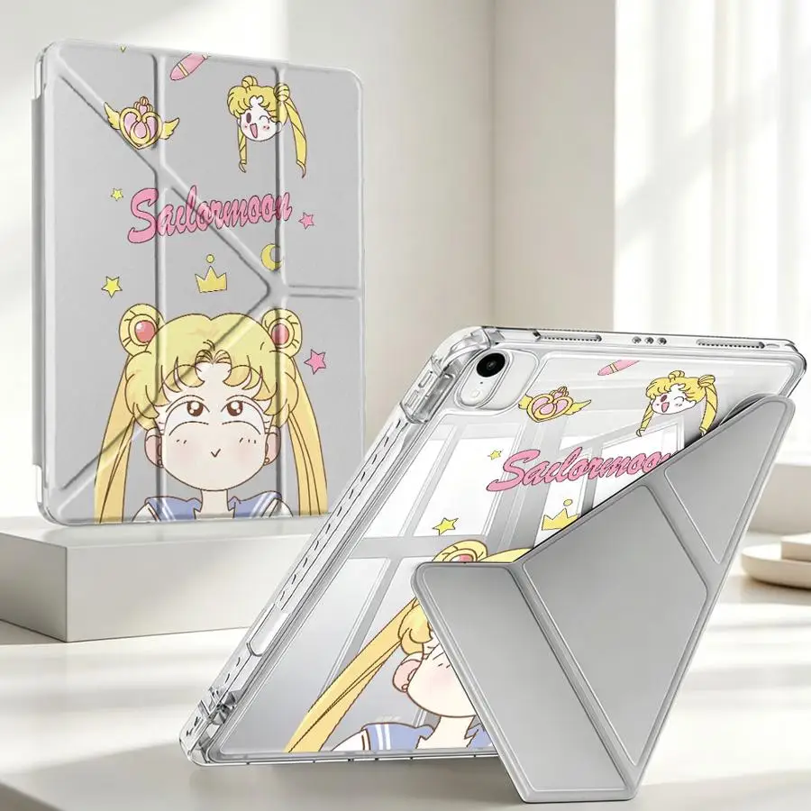 Funny Sailormoon With Pen Slot Cover Tablet Case For Samsung Galaxy Tab S7 FE A9 Plus A11 S9 Plus S10 Lite S8 A8
