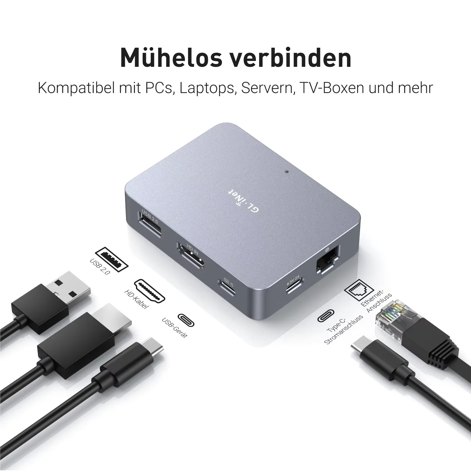 GL.iNet Comet (GL-RM1) 인터넷을 통한 원격 KVM 제어 4K@30Fps Tailscale 지원 원격 키보드 비디오 마우스