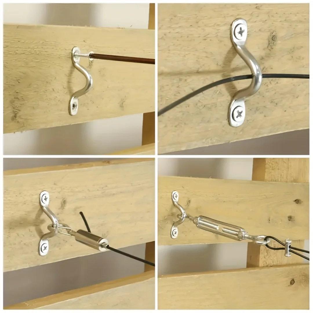 20-teiliges Set U-Griff aus Edelstahl für Kajaks und 40 Installationsschrauben, langlebiges Befestigungszubehör für Bootsdecken, Kajakteile – Detail 6
