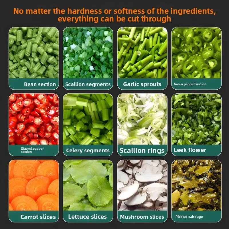Scallion cutter, small commercial coriander chives millet spicy electric multi-functional slicing machine