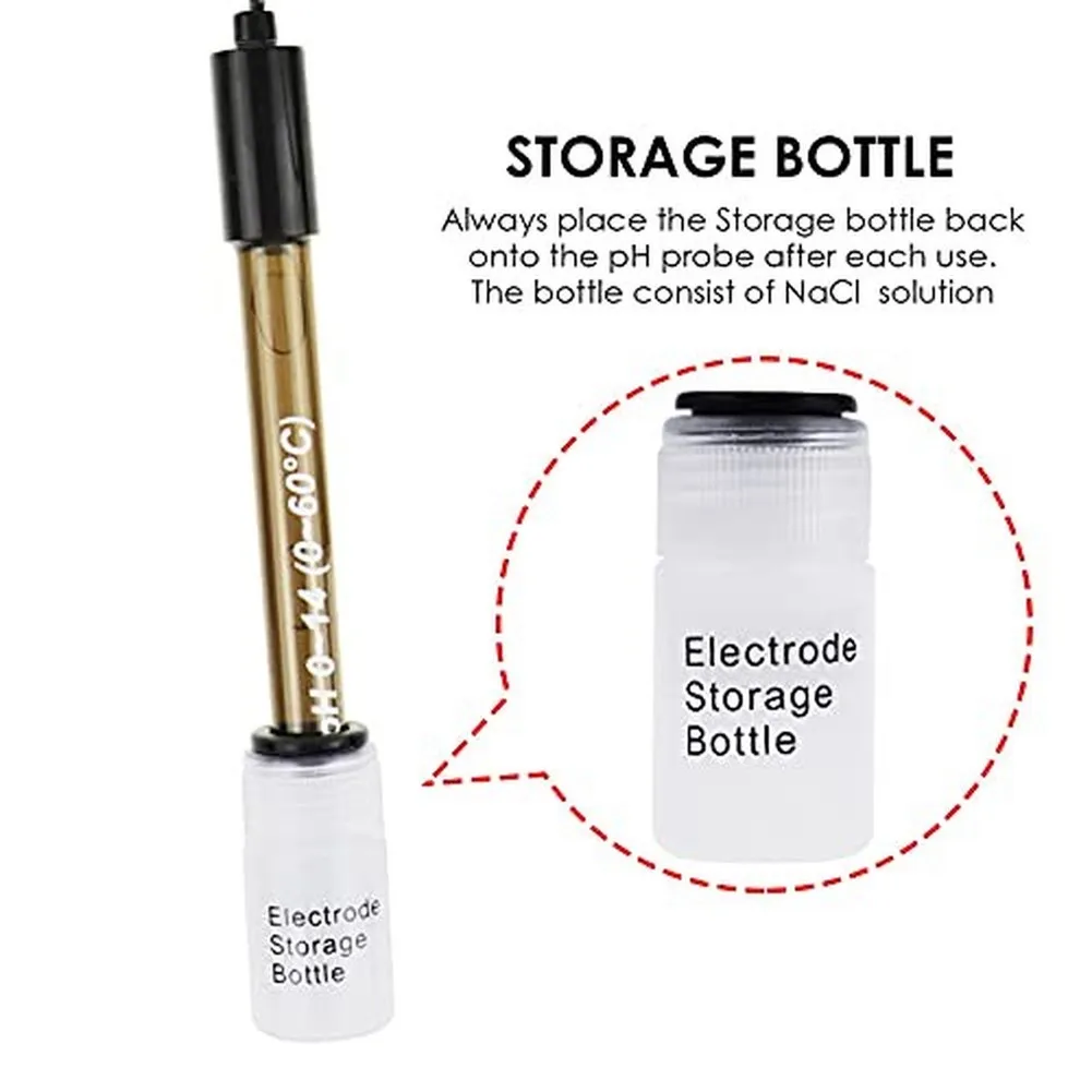 1PCS Replaceable PH Electrode With BNC Connector For PH Meter Pool Measurement Power Tool Parts For Engineering/pharmaceuticals