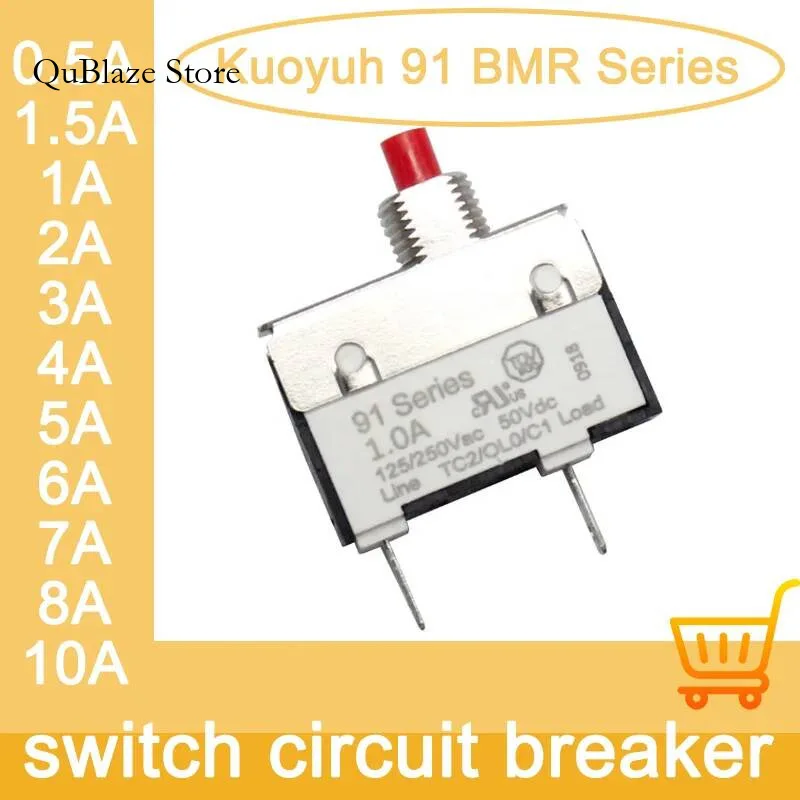 

100% Kuoyuh 91 Series 0.5A 1A 1.25A 1.5A 2A 4A 5A 10A Overload Protector Miniature Circuit Breaker Switch