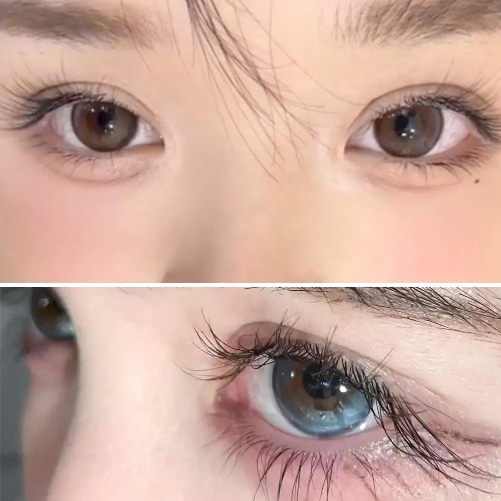 Slanted Transparent False Eyelashes 10 Rows Velvety Natural Look Lash Extension Winged Style Makeup Tool for Daily Party Wear