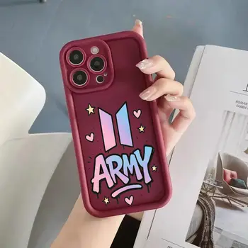 FUNDA 手機殼 K-POP 手機殼 適用於 iPhone 16 12 13 B-BT21S 14 15 Pro Max Plus 鏡頭 時尚圓環 8 最佳銷售 BTS iPhone手機殼 - №8