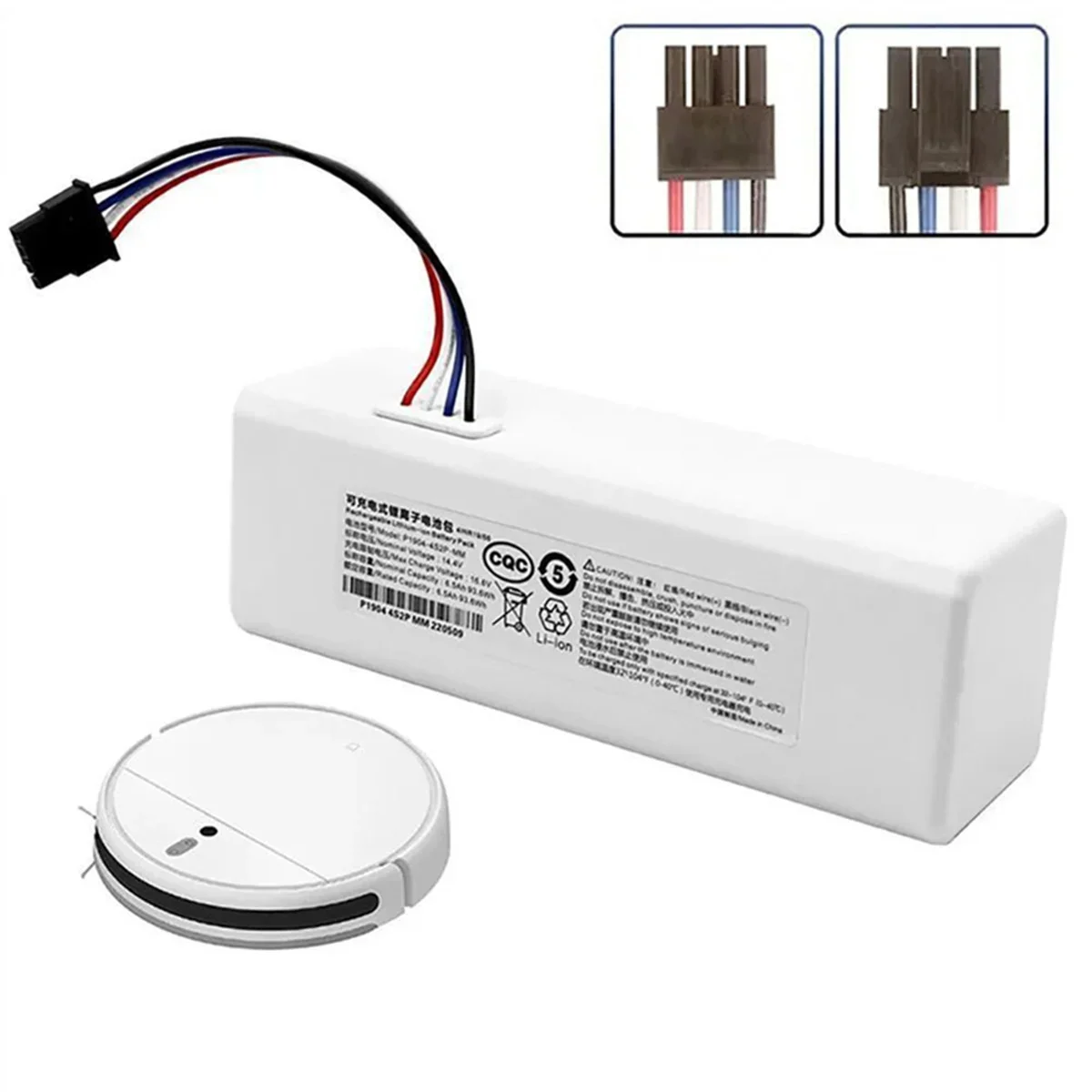 for Xiaomi Robot Battery 1C P1904-4S1P-MM Mijia Mi Vacuum Cleaner Sweeping Mopping Robot Backup Battery 5.2AH-12.8Ah
