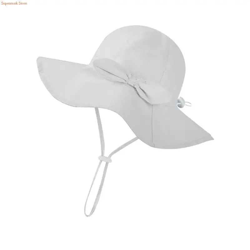 

Q5WE Sun Shrotect Shate Hat Hate Cotton Bowknot Design для активного отдыха