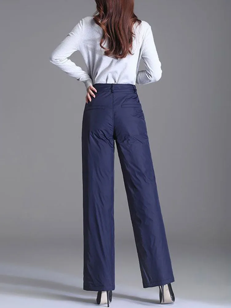 Pantalon Baggy en Coton pour Femme, Survêtement Épais à Jambes Larges, Décontracté, Taille Haute, à la Mode, 70kg