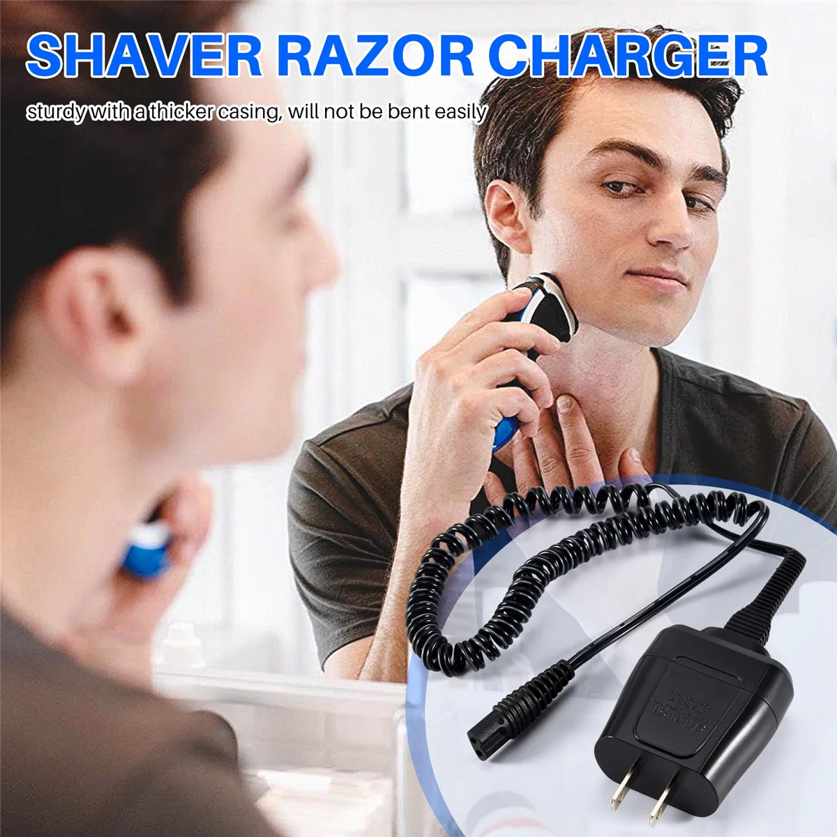 Power Cord for Braun Shaver Series 7 3 5 S3 Charger for Braun Electric Razor 190/199 Replacement 12V Adapter US Plug