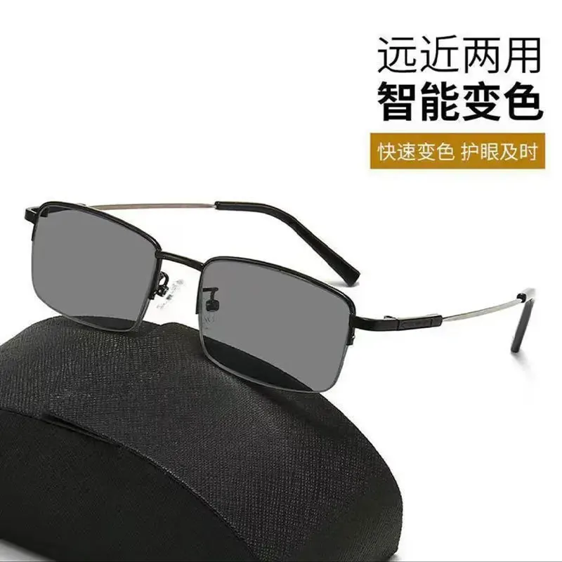 Photochrome progressive multifokale Lesebrille für Herren, modische und ultraleichte Anti-Blaulicht-Presbyopie-Brille – Detail 8