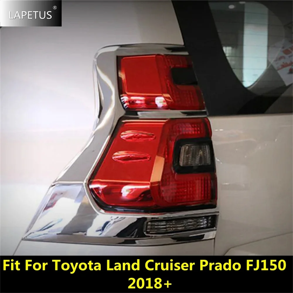 

Auot Rear Trunk Tail Head Light Lamp Frame Cover Trim For Toyota Land Cruiser Prado FJ150 2018 2019 2020 ABS Chrome Accessories