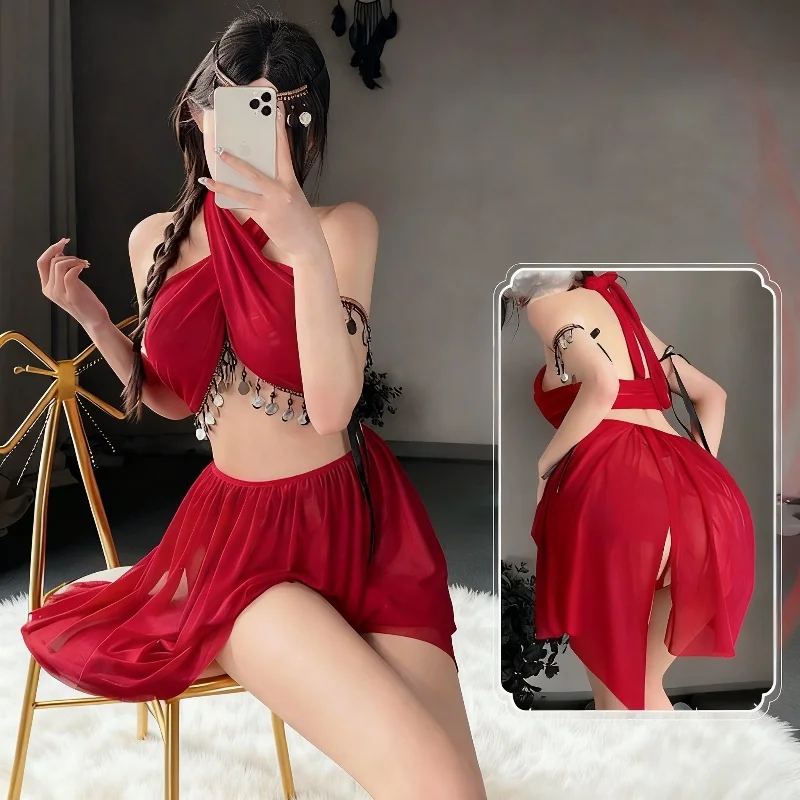 

Женская сексуальная ночная рубашка для флирта, комплект нижнего белья для ролевых игр и искушения, один размер, подарок на день рождения