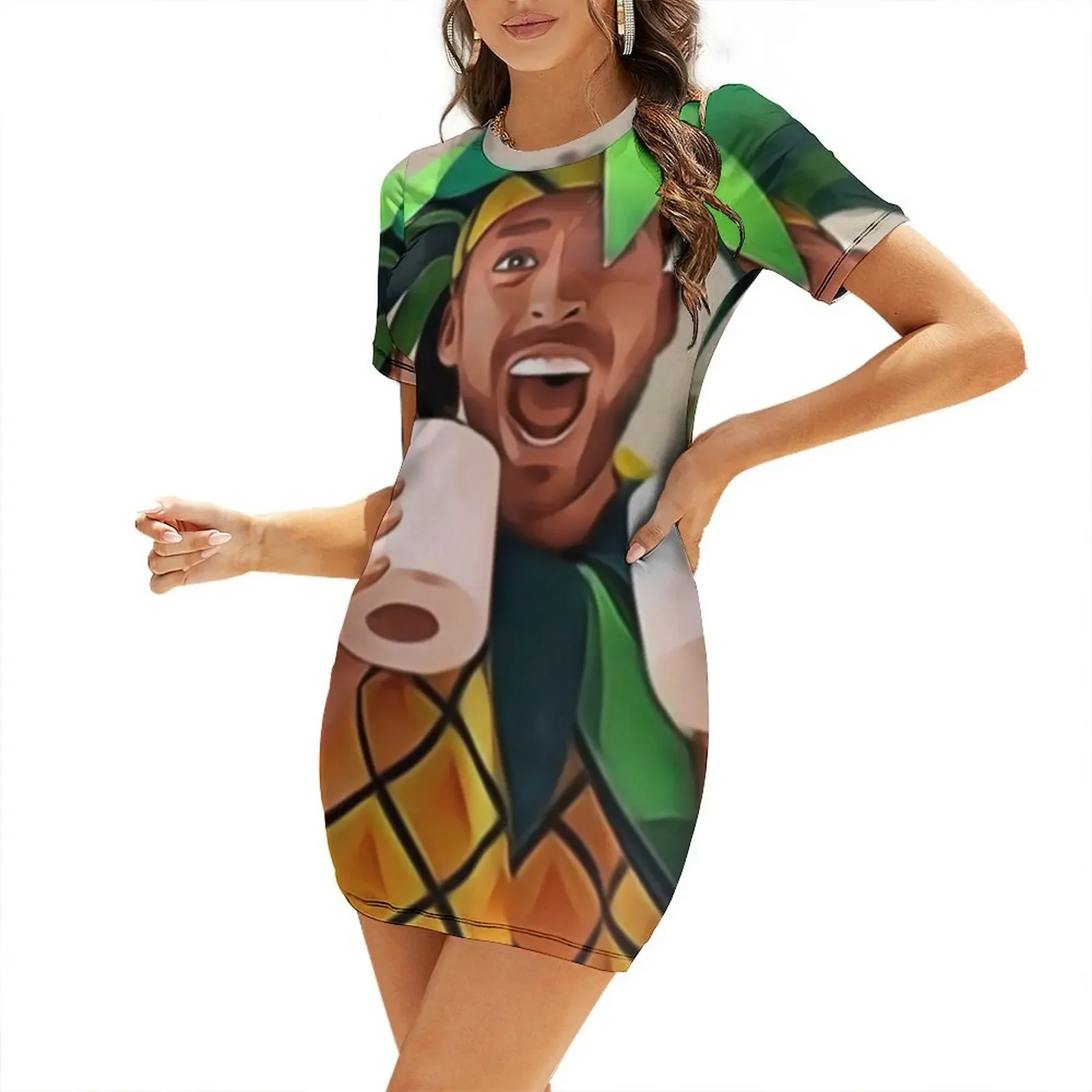 

Pedro The Pineapple Short-Sleeved Dress women long dresses women's dresses luxury sexy dress party dresses woman Dress
