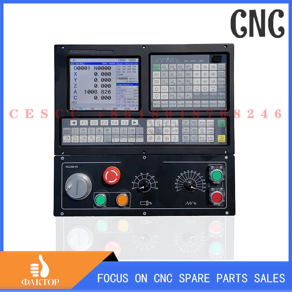 CNC Controller TAC2002T 2AXIS CNC Lathe Control System Kit with Hybrid Closed Loop Stepper and VFD Spindle Encoder Cable