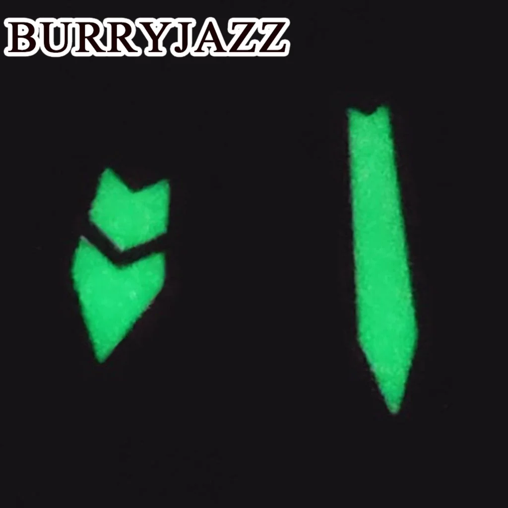 BURRYJAZZ NH35 NH36 NH38 7 s26 7 s36 4 r35 4 r36 lancette dell'orologio argento rosso argento giallo argento arancione mani verde luminoso