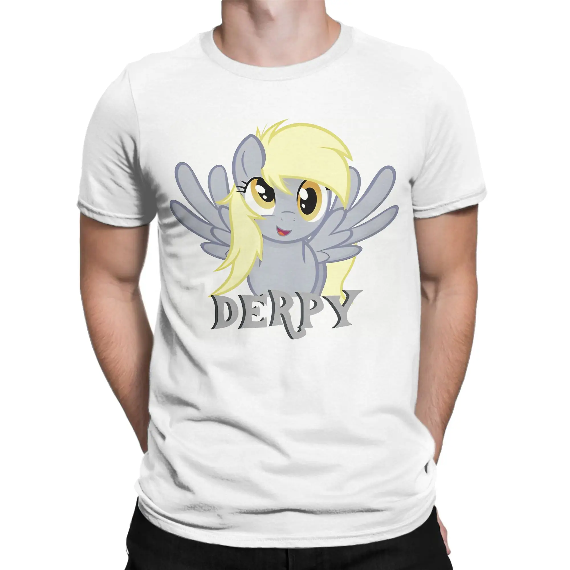 Men Muffins Derpy Hooves T Shirts Derpy  Pure Cotton Clothing Novelty Short Sleeve O Neck Tees New Arrival T-Shirts view 2