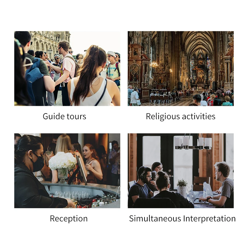 YARMEE Wireless Audio Tour Guide System Speaker Receiver Transmitter for Church Travelling Trainning Simultaneous interpretation