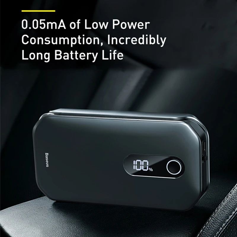 12000mAh Portable Battery Station Baseus 1000A Car Jump Starter Power Bank for 3.5L/6L  Emergency Booster Starting Device