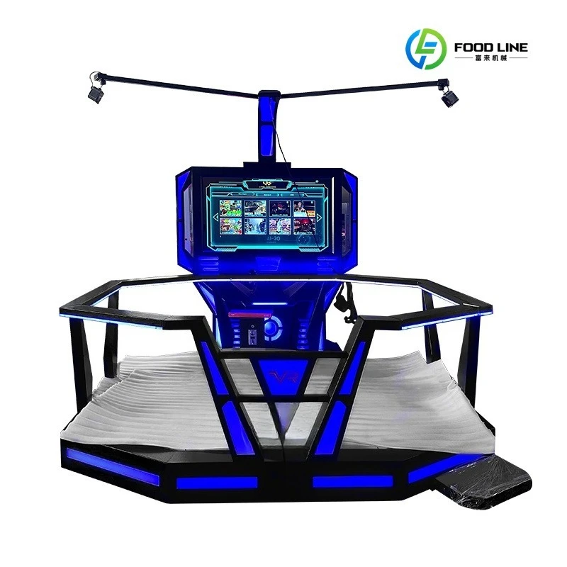 FL Wholesale  Amusement Park Virtual Reality Simulator  9d Walking Platform Standing Interactive 9d VR Game Machine Customized