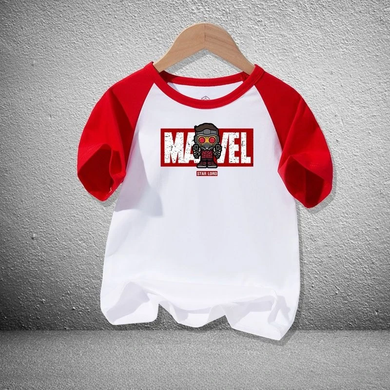 

Summer Avengers Star-Lord Short Sleeve Tee for Toddlers, Marvel Comic Crewneck Cotton T-Shirt for Boys New Arrival