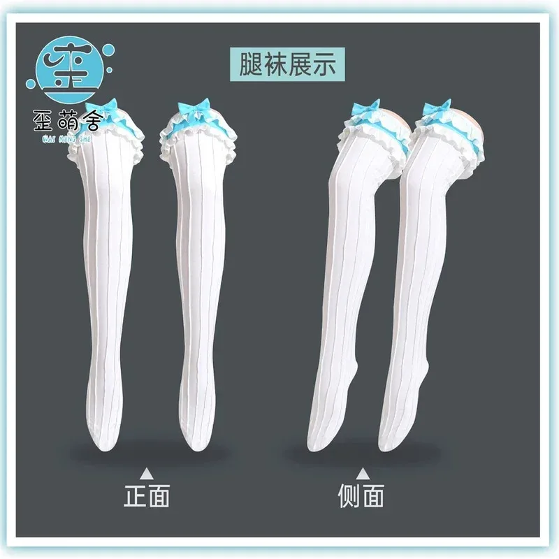 NewDishwasher Itinose Asena Cosplay Costumes Itinose Asena Sweet Maid Dress Blue Bikini  Anime Cosplay Transparent skirt kimono2