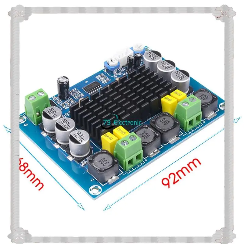 24-Hour Delivery High Power 2X120w DC 12V 24V Audio Amplifier Board Dual Channel Stereo Digital For Speaker