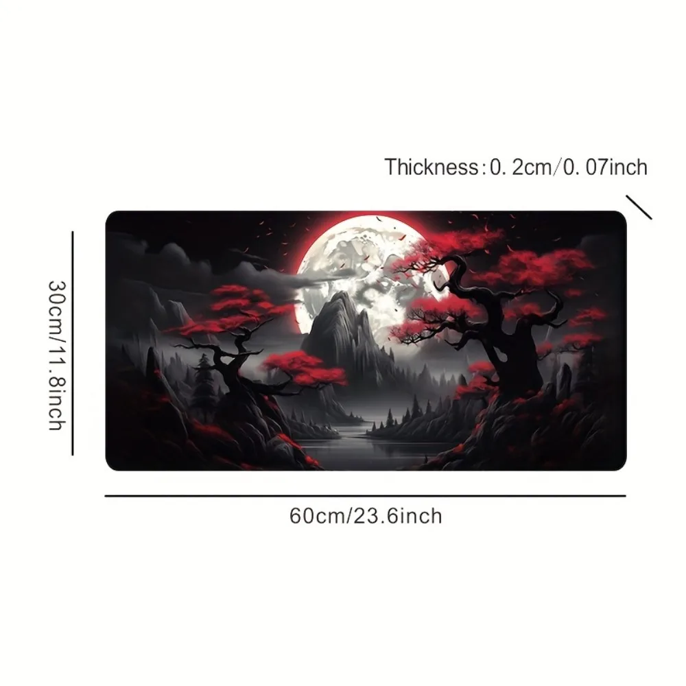 CIFBUY Mouse Pad Non-Slip Rubber Base Washable Large Desk Mat For Office Gaming Anime Landscape Scenery Pattern HD Print Durable