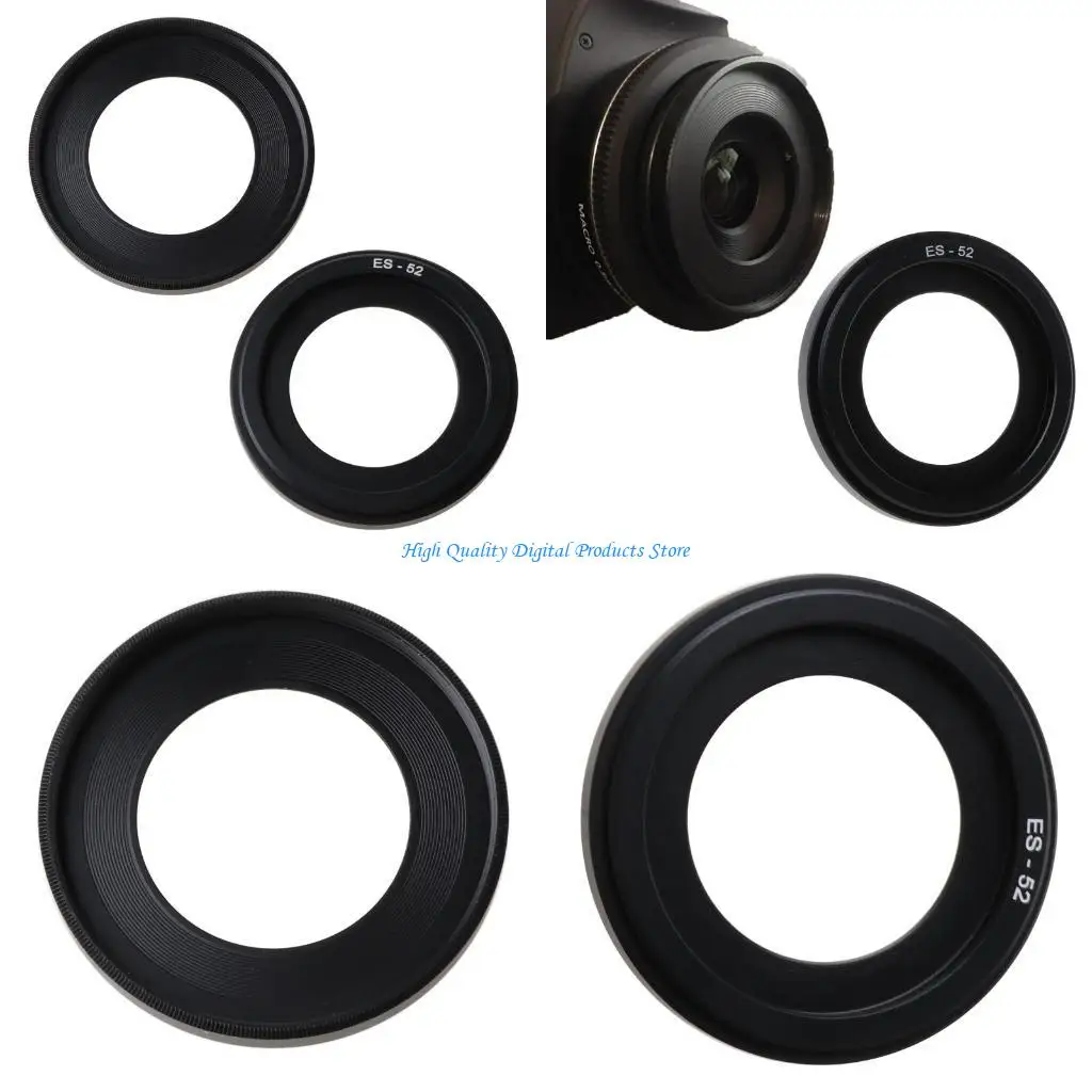 

U2JE Metal Lens Hood for EF 40mm f/2.8 for STM EF-S 24mm f/2.8 for STM lens for ES-52 40mm 2.8 Lens Hood Replaces