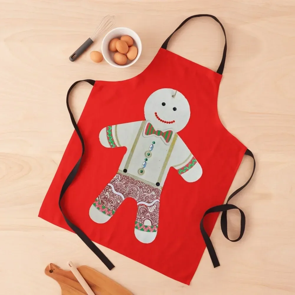 

Gingerbread Man Apron Men gift Kitchen Items For Home esthetician Apron