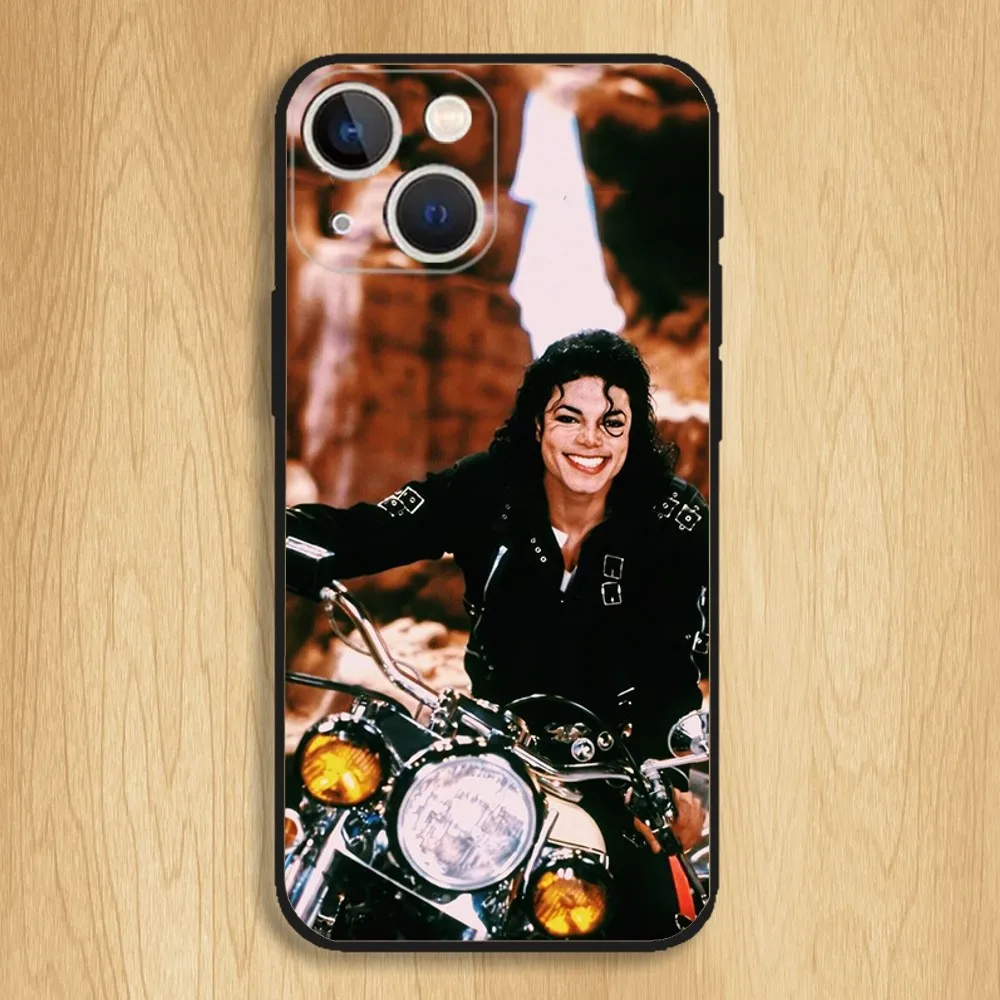 Michael Jackson Singer Phone Case For iPhone15,14,13,12,11,Pro,Max,Plus,Mini,X,XS,XR,8,7,6,S,Plus,SE Soft Black Case