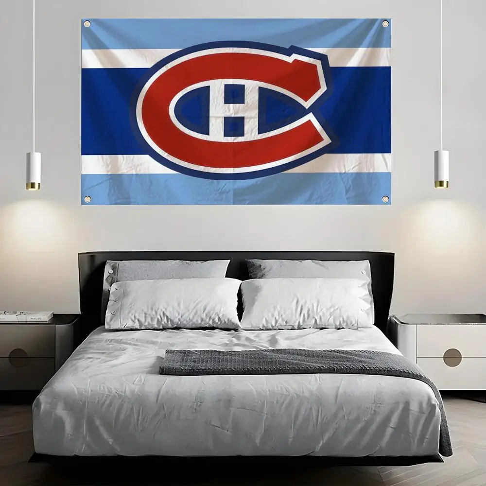 M-Montreal Canadiens Flags Flags for Room, Bedroom, Home, Outdoor, Wall Hanging, Concert Print, Background Decor