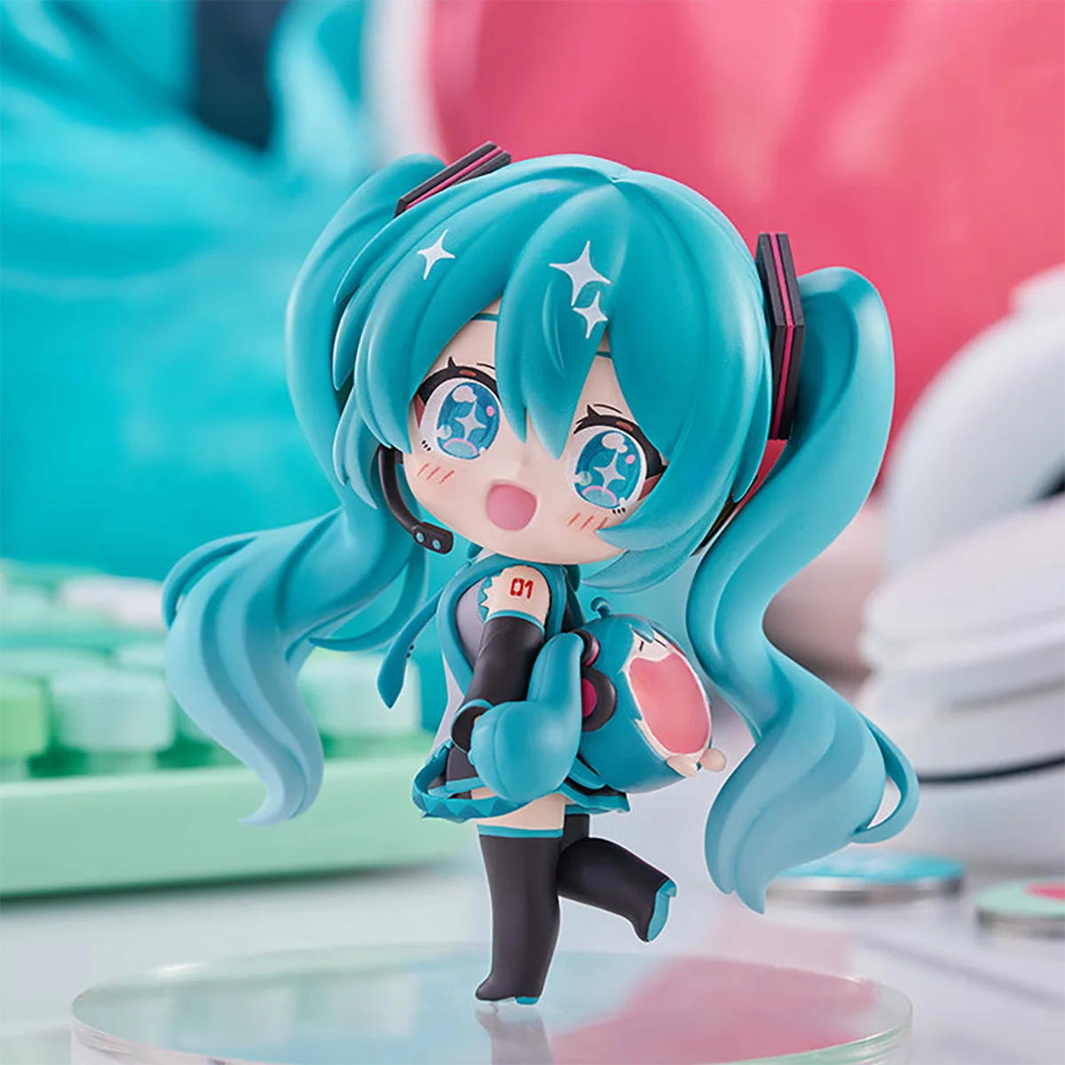 100% Original FuRyu Tenitol Piapro ตัวละคร Hatsune Miku Very Happy Ita กระเป๋า Ver. มินิโรงรถชุดคอลเลกชันโมเดลของเล่น