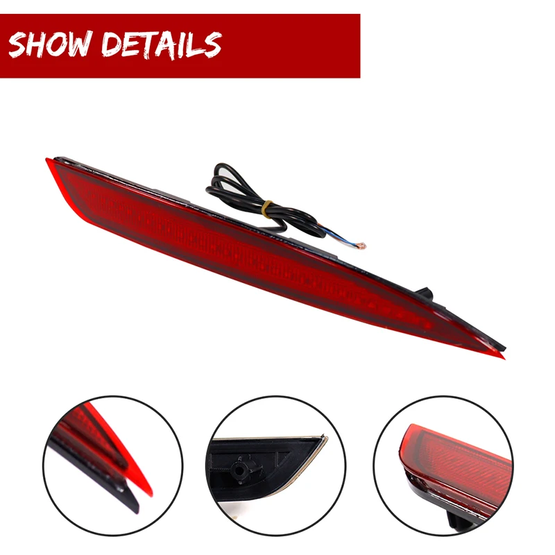 Red LED Rear Bumper Reflector Tail/Brake Lights Rear Fog Lights & Sequential Turn Signal For KIA Optima K5 2016-2018