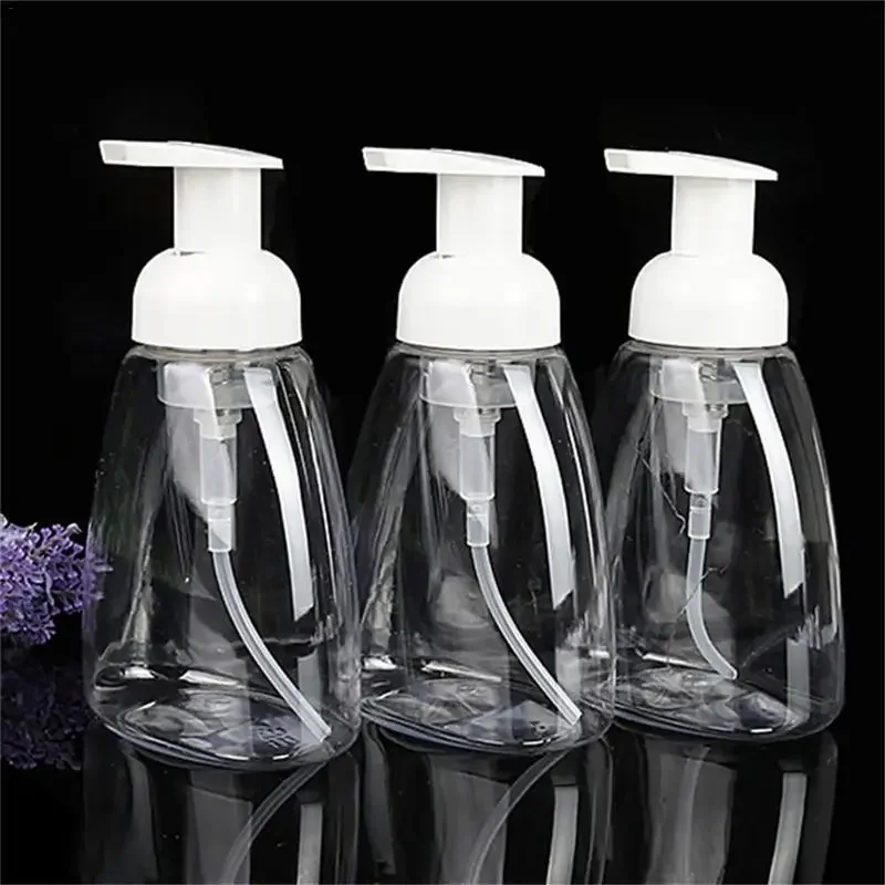 300ml 1pcs Plastic Bottle Foam Pump Cleaning Flask Hand Soap Shampoo Travel Dispenser Transparent Bottle Wholesale