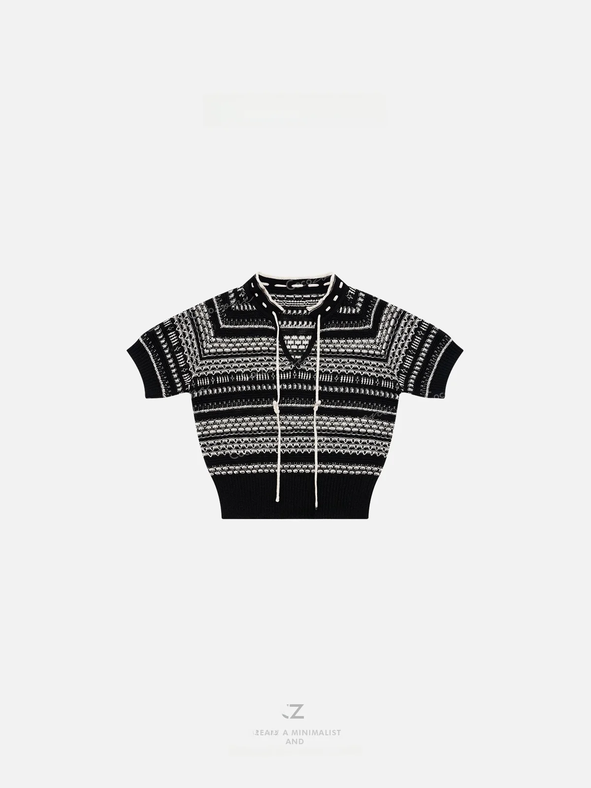 

Retro Sle Knitted ort Sve T-irt with Belt Vintage Color Blo Design Casual Loose Fit Summer Top for Women