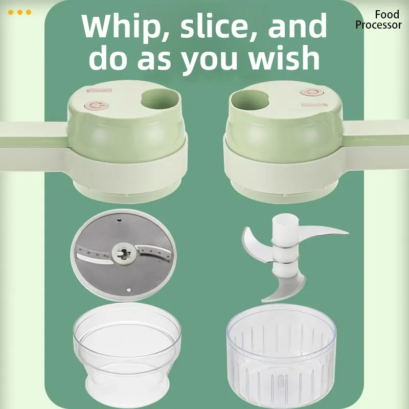 New Multi-Function Home Use Slicer Electric Handheld Kitchen Machine for Grinding Garlic And Vegetables Compact Storm Blender