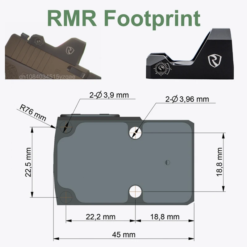 Original Riton X3 Tactix PRD 3 MOA Red Dot Optics Sight RMR Footprint/Picatinny Mount for Real Pistol Rifle Shotgun Top Battery