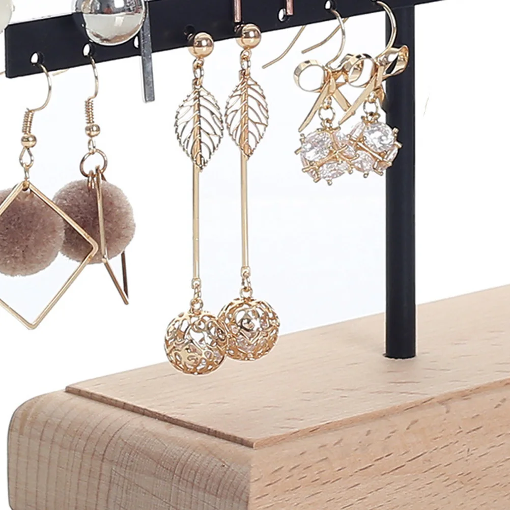 

Iron Earrings Stand 52 Holes Black Large Storage Elegant Jewelry Display Rack Organizer for Earrings Holder Vanity Dresser