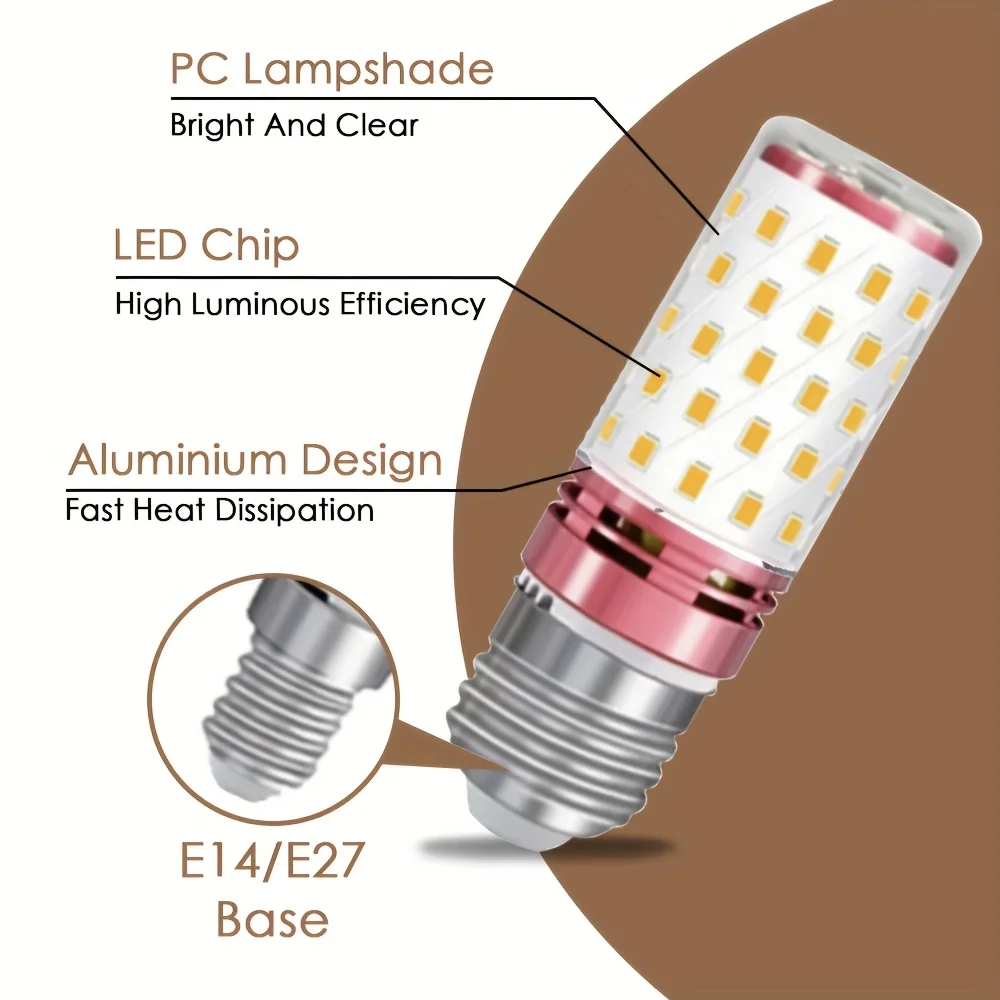6 قطعة E27 E14 3 واط 6 واط 9 واط 12 واط 15 واط SMD2835 Led شمعة لمبة AC220V 110 فولت توفير الطاقة الدافئة/باردة الأبيض LED الذرة مصباح Bombillas ضوء المنزل