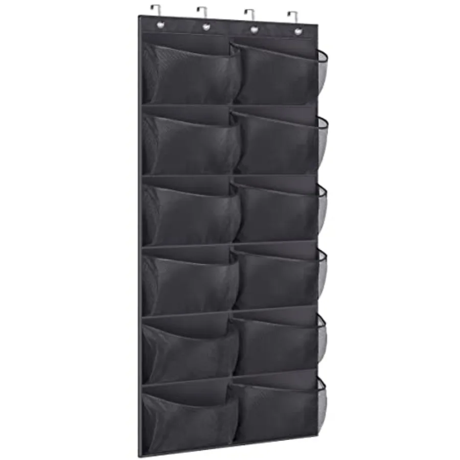 

Boots Hanging Shoe Organizer for Closet 12 Extra Large Mesh Pockets Over The Door Shoe Rack for Men Shoes Size 16
