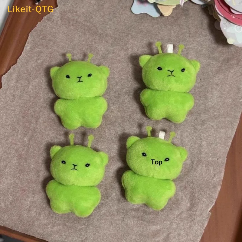 

Hot！1/2pcs Alien Cat Plush Toy Cartoon Stuffed Animal Keychain Accessories Creative Ugly Cute Backpacks Pendant Party Gift