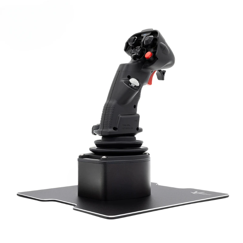 Metal base flight simulator joystick